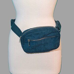Wild Fable Fanny Pack/ Crossbody Bag Teal Corduroy